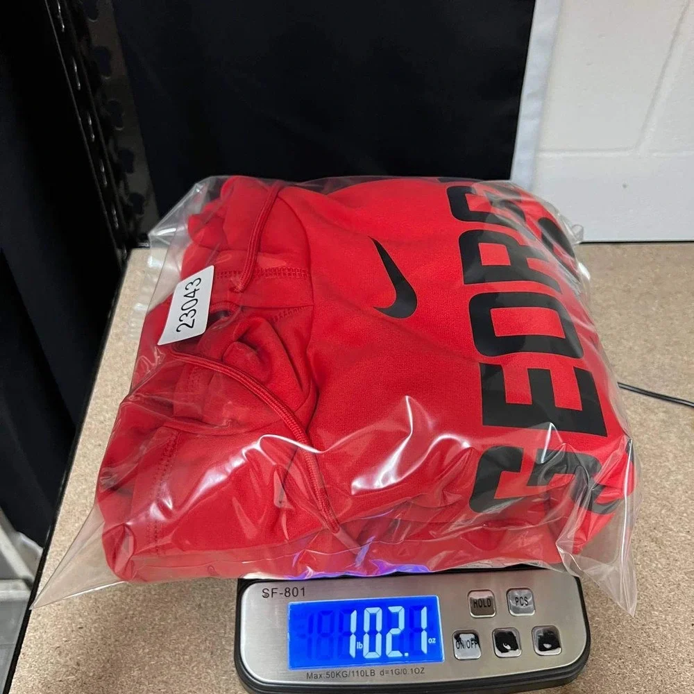 Nike Georgia Bulldogs Therma-FIT Hoodie Men Large Red Pullover New L